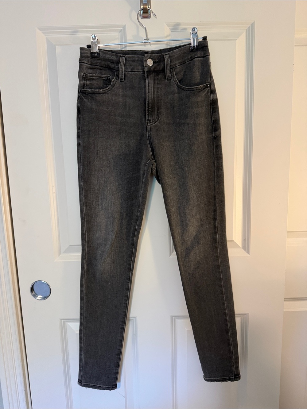 Express High Rise Women's Skinny Jeans in Grey